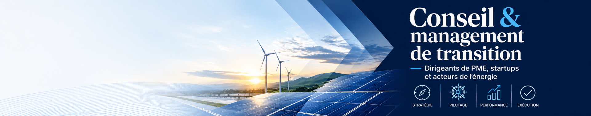 Conseil & management de transition — Dirigeants de PME, startups et acteurs de l'énergie